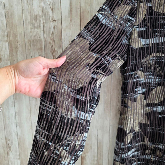 NWT $425 Linda Allard for Ellen Tracy Brown/Black Dress 100% Rayon Size 6 - Picture 5 of 8